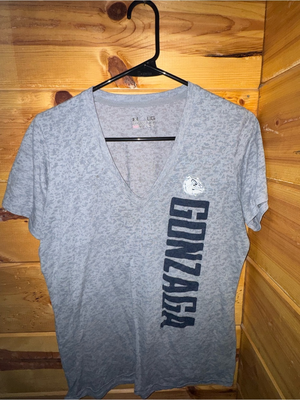 Under Armour Gray Heather Gonzaga V-Neck Short Sleeve Tee